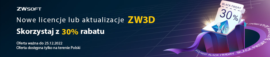 ZW3D - Skorzystaj z 30 procentowego rabatu
